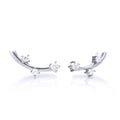 Diamonfire Bar Crawler Earrings by Gecko Jewellery Retail - Silver