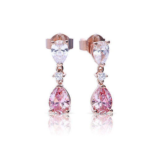 Pink and White Zirconia Earrings by Diamonfire – Gecko Jewellery