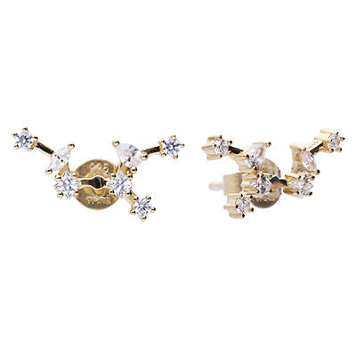 Gecko Jewellery Zodiac Constellation Stud Earrings | Gold Plated Silver