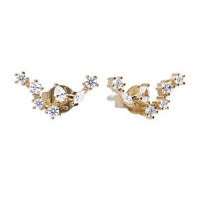 Gecko Jewellery Zodiac Constellation Stud Earrings | Gold Plated Silver