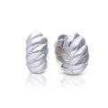 Diamonfire Plain Ridged Hoop Earrings by Gecko Jewellery Retail