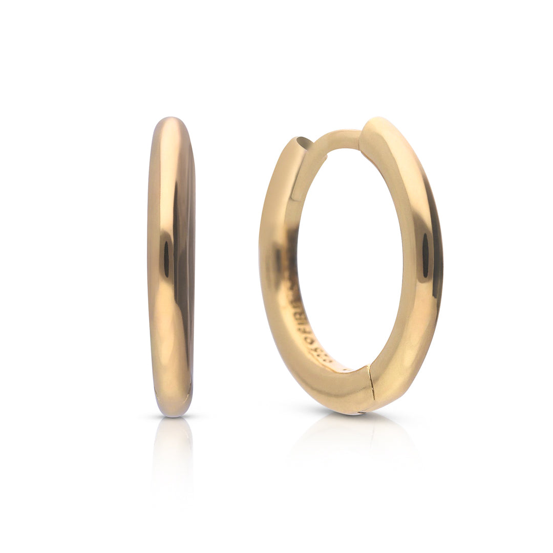 Diamonfire Plain Hoop Earrings by Gecko Jewellery Retail - Silver