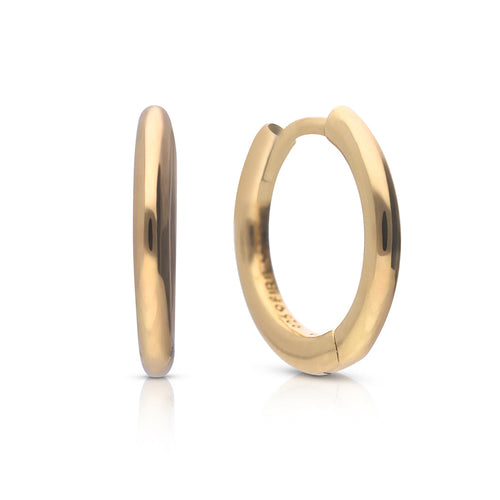 Diamonfire Plain Hoop Earrings by Gecko Jewellery Retail - Silver