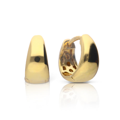 Diamonfire Plain Tapered Hoop Earrings by Gecko Jewellery Retail