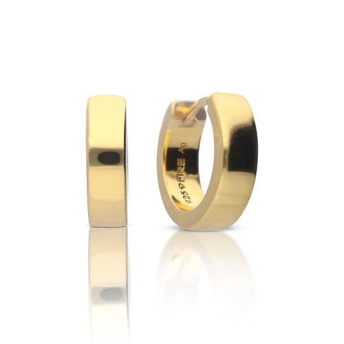 Diamonfire Plain Square Edge Hoop Earrings by Gecko Jewellery Retail