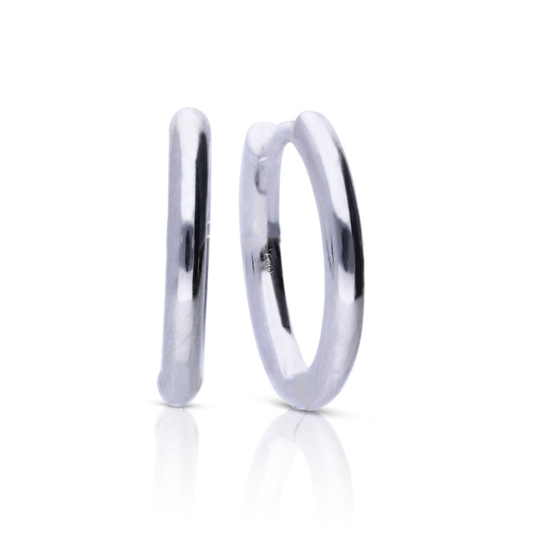 Diamonfire Plain Hoop Earrings by Gecko Jewellery Retail – Silver