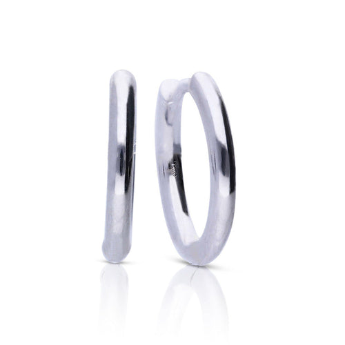 Diamonfire Plain Hoop Earrings by Gecko Jewellery Retail – Silver