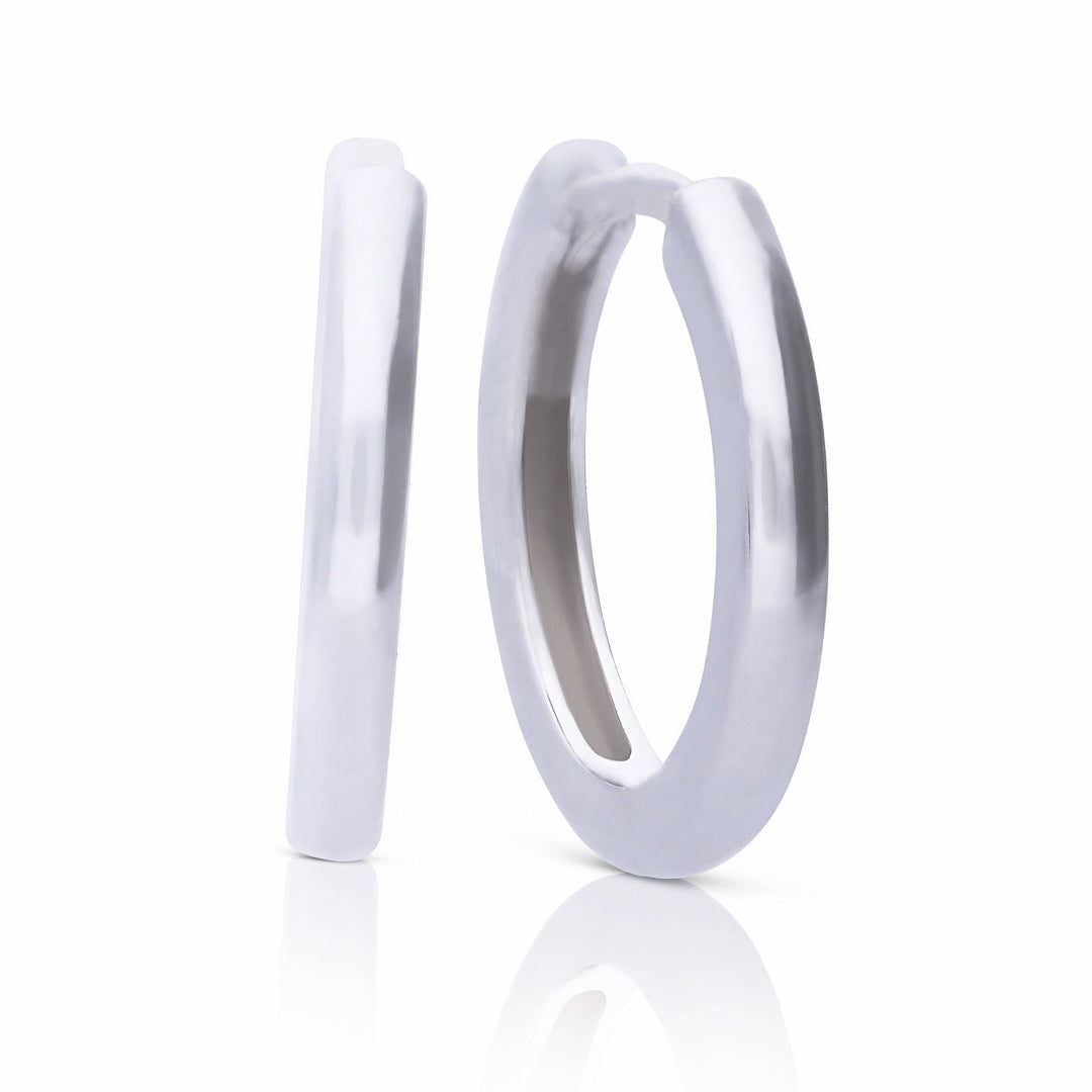 Diamonfire Plain Hoop Earrings by Gecko Jewellery Retail – Silver