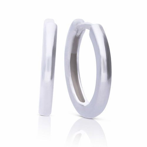 Diamonfire Plain Hoop Earrings by Gecko Jewellery Retail – Silver