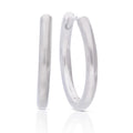 Diamonfire Plain Hoop Earrings by Gecko Jewellery – Classic Silver Style