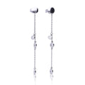Diamonfire Bezel Set Zirconia Drop Earrings by Gecko Jewellery