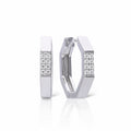Diamonfire Octagonal Hoop Earrings by Gecko Jewellery Retail