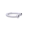Diamonfire Plain Ball Ear Cuff in Sterling Silver by Gecko Jewellery