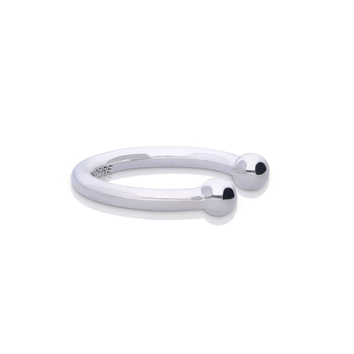 Diamonfire Plain Ball Ear Cuff in Sterling Silver by Gecko Jewellery