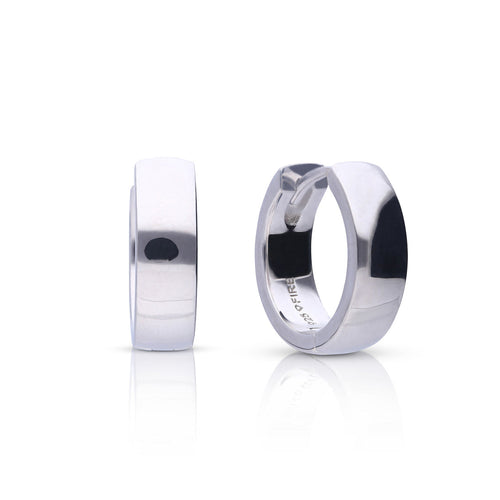 Diamonfire Plain Square Edge Hoop Earrings by Gecko Jewellery Retail