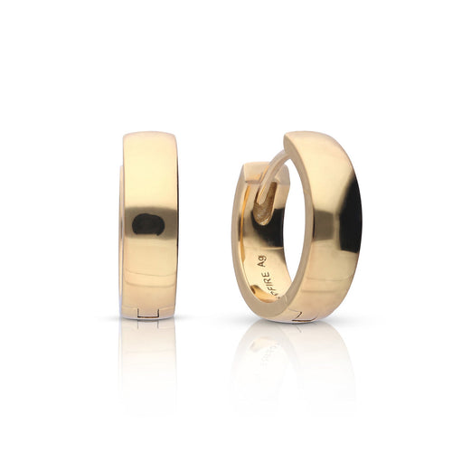 Diamonfire Plain Square Edge Hoop Earrings by Gecko Jewellery Retail