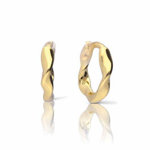 Diamonfire Plain Mini Twist Hoop Earrings by Gecko Jewellery Retail