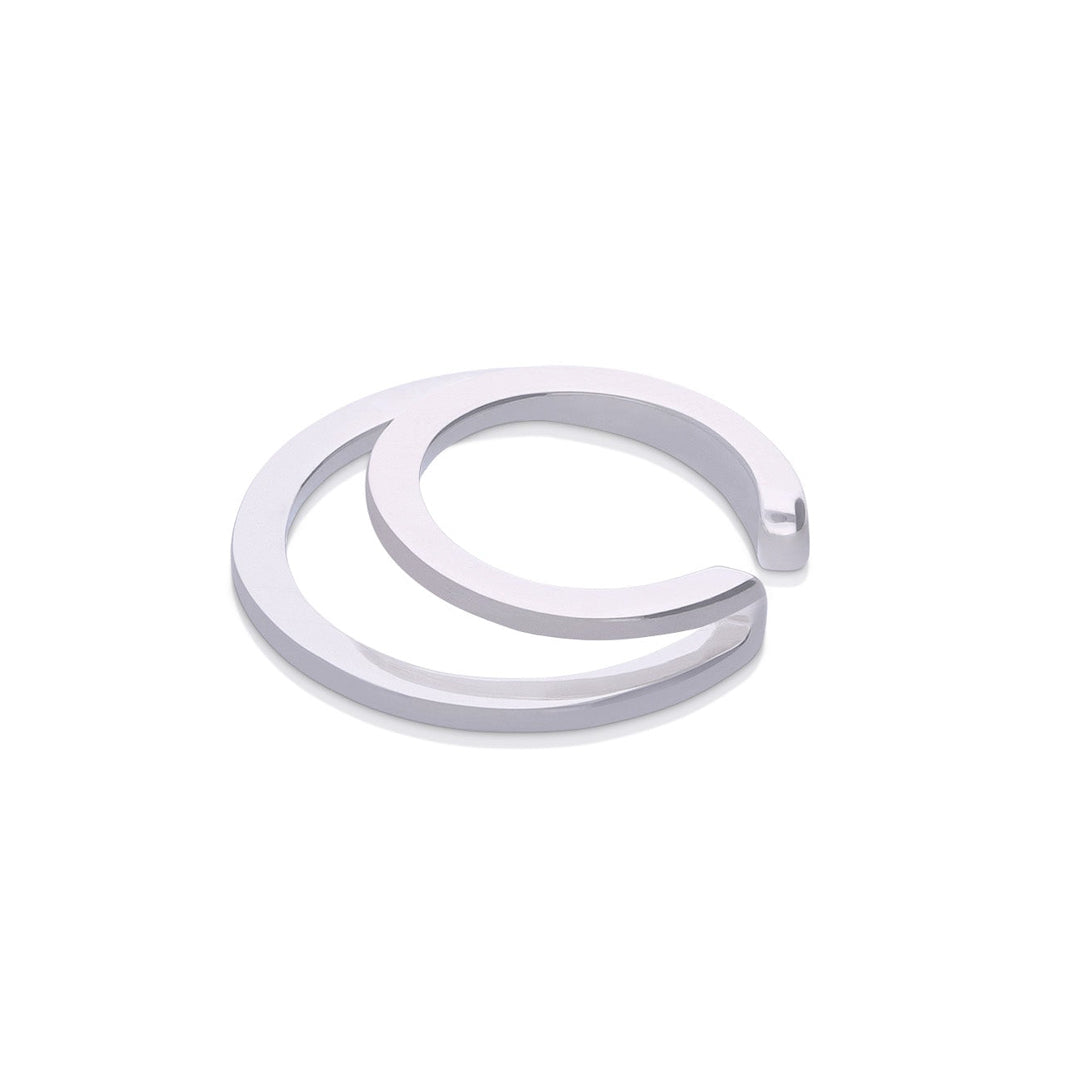 Gecko Jewellery Plain Double Ear Cuff – Sterling Silver Earring