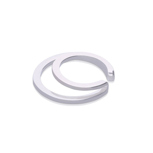 Gecko Jewellery Plain Double Ear Cuff – Sterling Silver Earring
