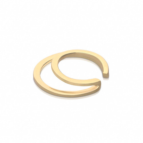 Gecko Jewellery Plain Double Ear Cuff – Sterling Silver Earring