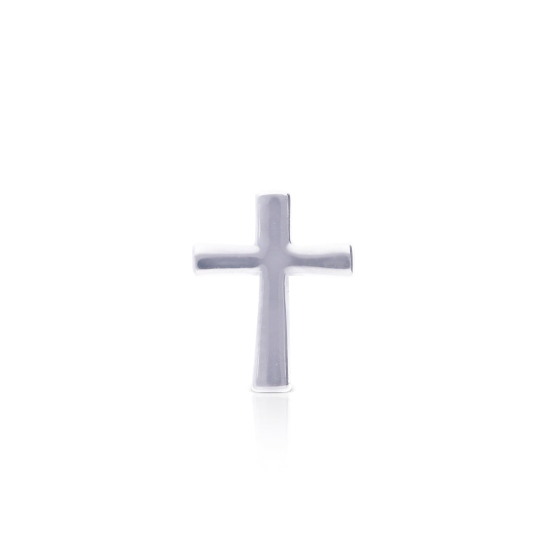 Diamonfire Single Plain Cross Stud Earring in Sterling Silver | Gecko