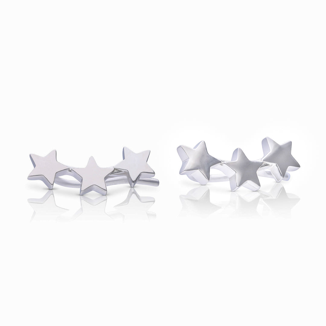 Diamonfire Triple Star Crawler Earrings by Gecko Jewellery Retail