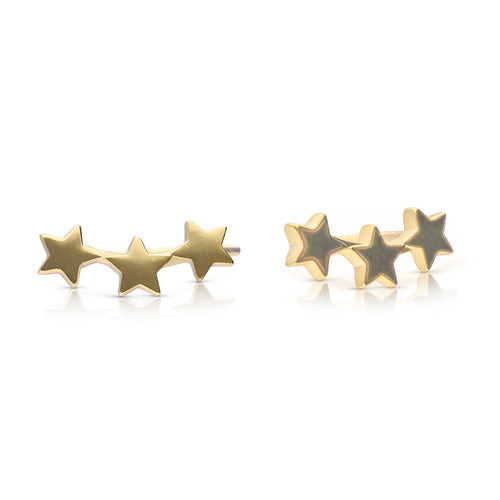 Diamonfire Triple Star Crawler Earrings by Gecko Jewellery Retail