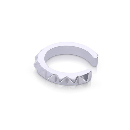 Diamonfire Plain Spiked Ear Cuff by Gecko Jewellery - Sterling Silver