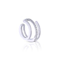 Gecko Jewellery Cubic Zirconia Ear Cuff in Sterling Silver & Gold
