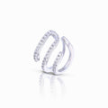 Diamonfire Pave Set Ear Cuff by Gecko Jewellery - Sterling Silver
