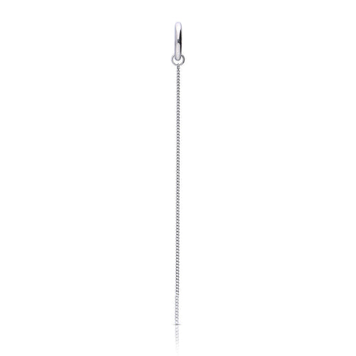 Diamonfire Single Plain Hoop Earring with Chain Drop – Gecko Jewellery