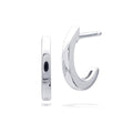Gecko Jewellery Sterling Silver Plain 3/4 Hoop Earrings - Radiant Finish