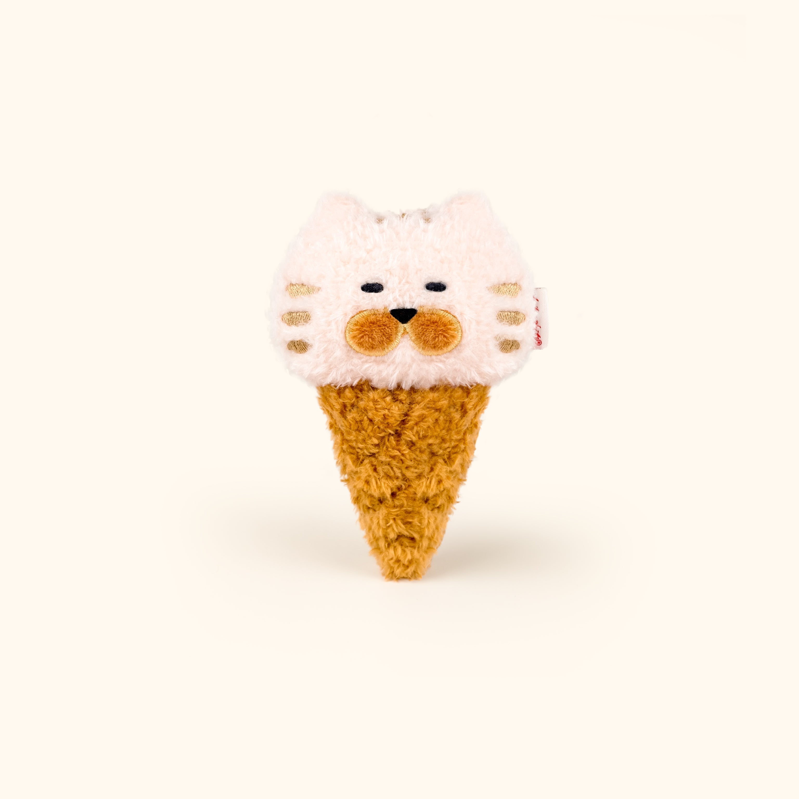 LuLuFun Studio Bellin Kitty Ice Cream Cone Plush Cat Bag Charm
