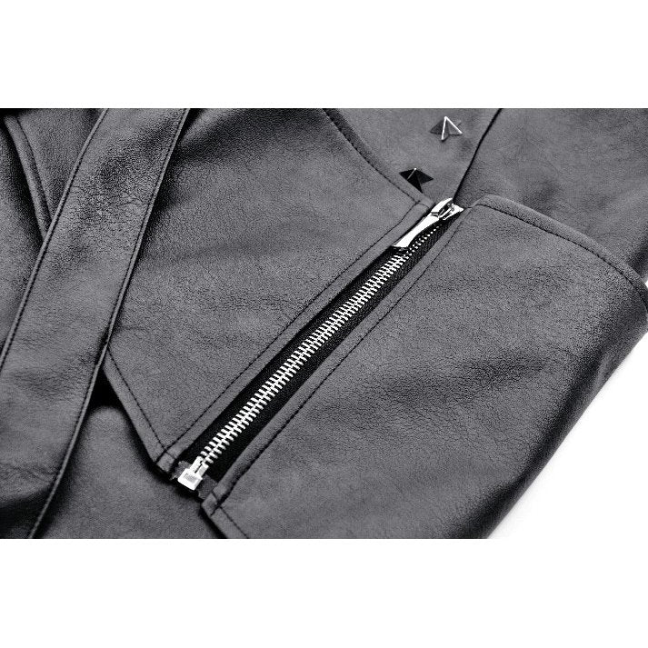 Dark in Love Chaos Reign Black Faux Leather Goth Punk Mini Skirt