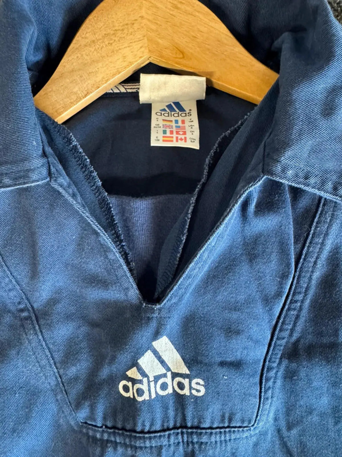 Vintage 90s Adidas Retro Drill Tracksuit Top Sweater Jumper Men’s Large