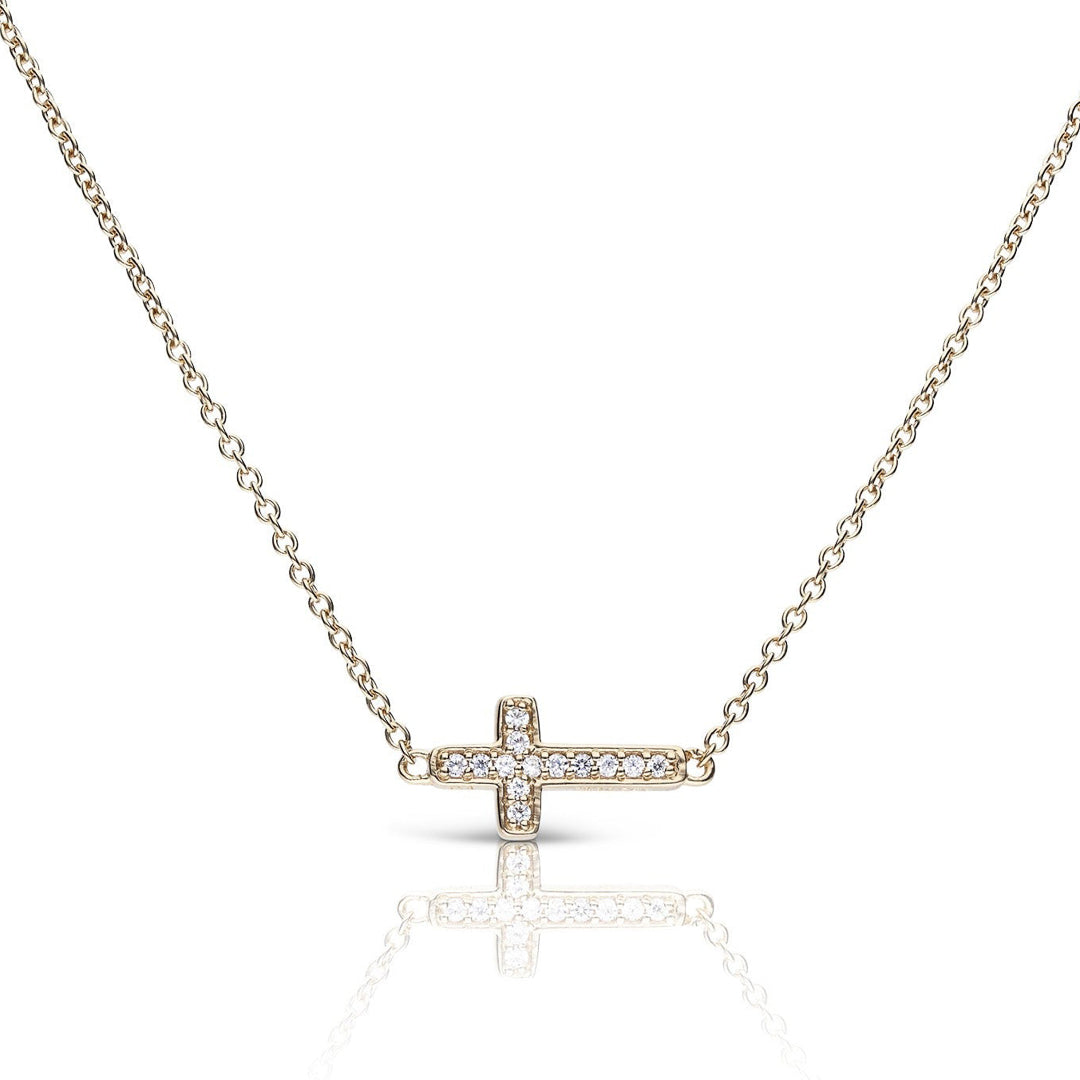 Gecko Jewellery Pave Zirconia Cross Necklace – Diamonfire Collection