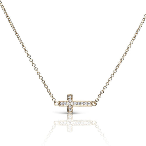 Gecko Jewellery Pave Zirconia Cross Necklace – Diamonfire Collection