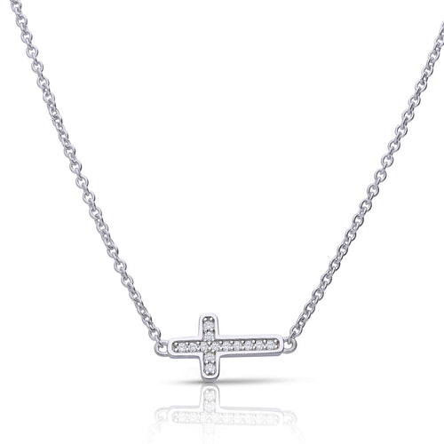 Gecko Jewellery Pave Zirconia Cross Necklace – Diamonfire Collection