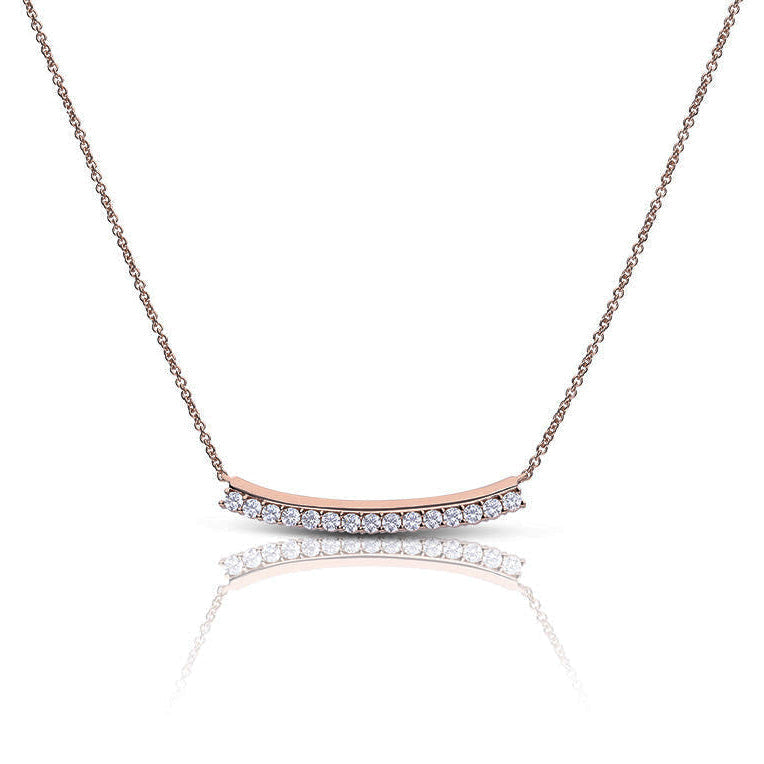 Diamonfire Pave Bar Necklace – Gecko Jewellery Retail Sterling Silver
