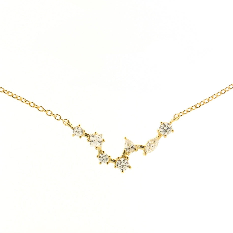 Zodiac Constellation Necklace | Gold Plated Sterling Silver by Gecko