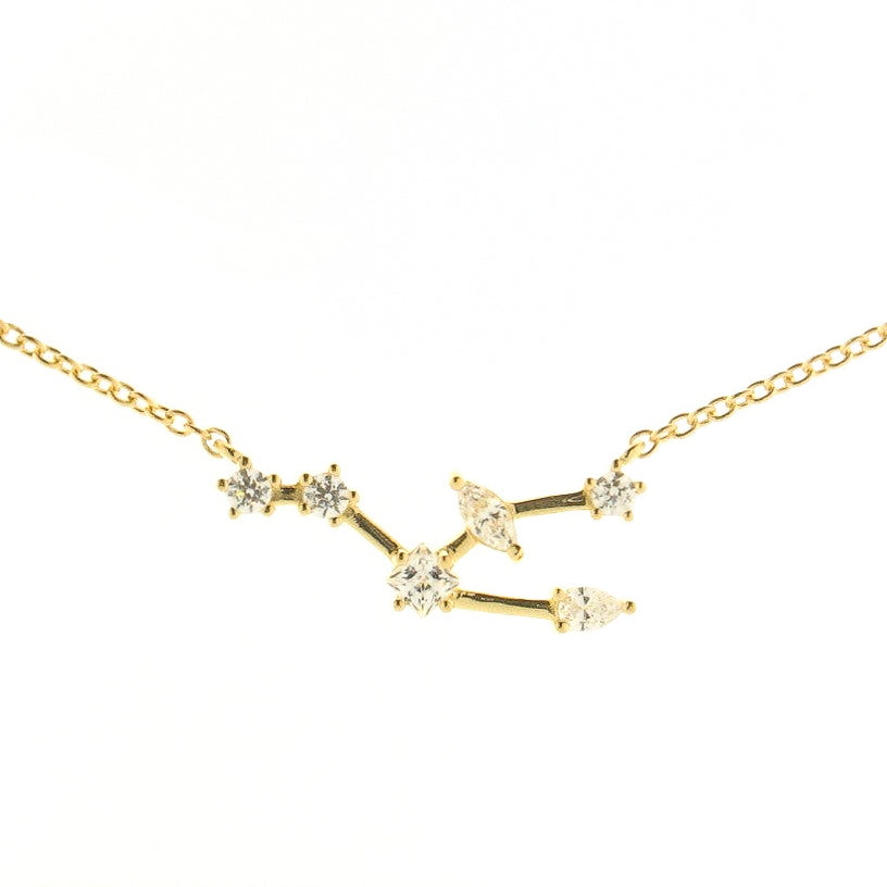 Zodiac Constellation Necklace | Gold Plated Sterling Silver by Gecko