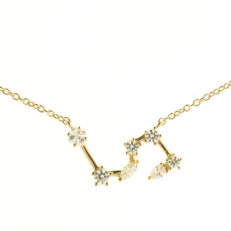 Zodiac Constellation Necklace | Gold Plated Sterling Silver by Gecko