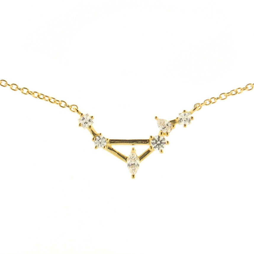 Zodiac Constellation Necklace | Gold Plated Sterling Silver by Gecko