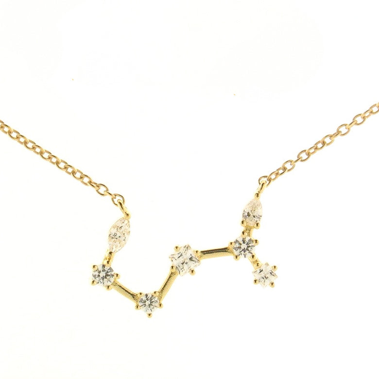 Zodiac Constellation Necklace | Gold Plated Sterling Silver by Gecko