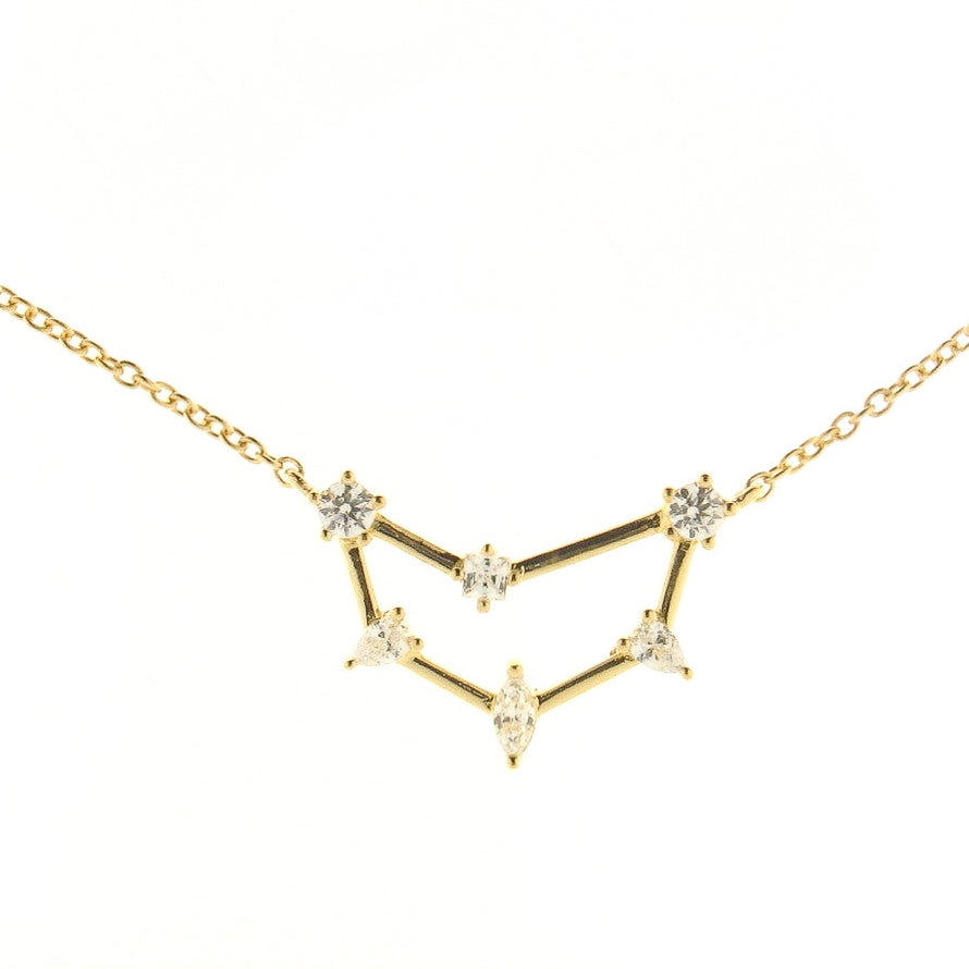 Zodiac Constellation Necklace | Gold Plated Sterling Silver by Gecko