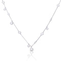 Gecko Jewellery Bezel Set Zirconia Station Necklace in Silver & Gold