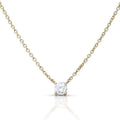 Gecko Jewellery Claw Set Solitaire Zirconia Necklace | Yellow Gold