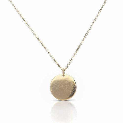 Diamonfire Plain Disc Necklace by Gecko Jewellery – Sterling Silver