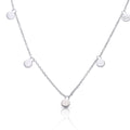 Diamonfire Plain Disc Station Necklace – Silver & Yellow Gold Plated