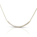 Diamonfire Zirconia Bar Necklace – Yellow Gold Plated by Gecko Jewellery
